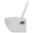 vidaXL falra szerelhető fehér kerámia WC rejtett öblítőtartállyal