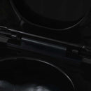 vidaXL falra szerelhető fekete kerámia WC rejtett öblítőtartállyal