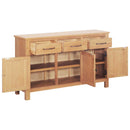vidaXL Széf Barna 112 x 33.5 x 70 cm Masszív tölgyfa