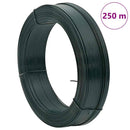 vidaXL zöldesfekete acél kerítésösszekötő drót 250 m 2,3/3,8 mm