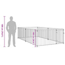 vidaXL kültéri kutyakennel 200 x 400 x 100 cm