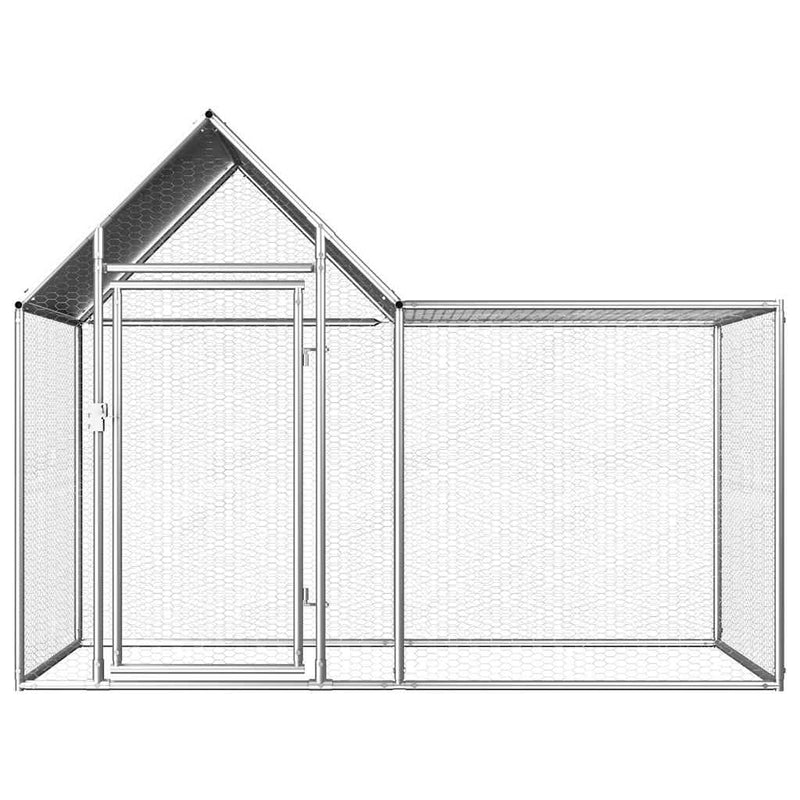 vidaXL horganyzott acél tyúkól 2 x 1 x 1,5 m