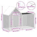 vidaXL horganyzott acél tyúkól 2 x 1 x 1,5 m