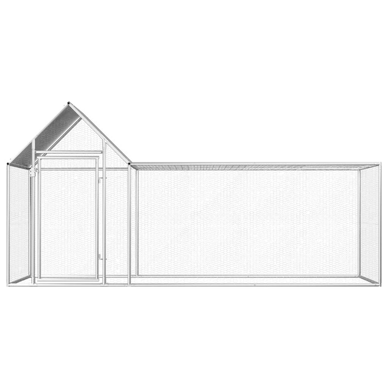 vidaXL horganyzott acél tyúkól 3 x 1 x 1,5 m