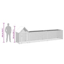 vidaXL horganyzott acél tyúkól 5 x 1 x 1,5 m