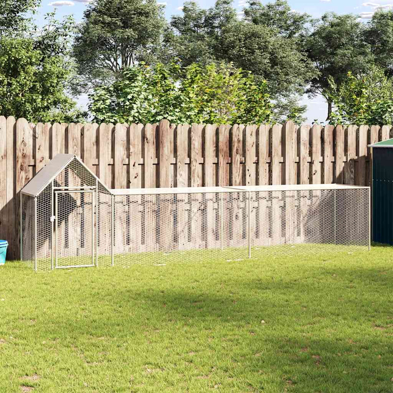 vidaXL horganyzott acél tyúkól 5 x 1 x 1,5 m