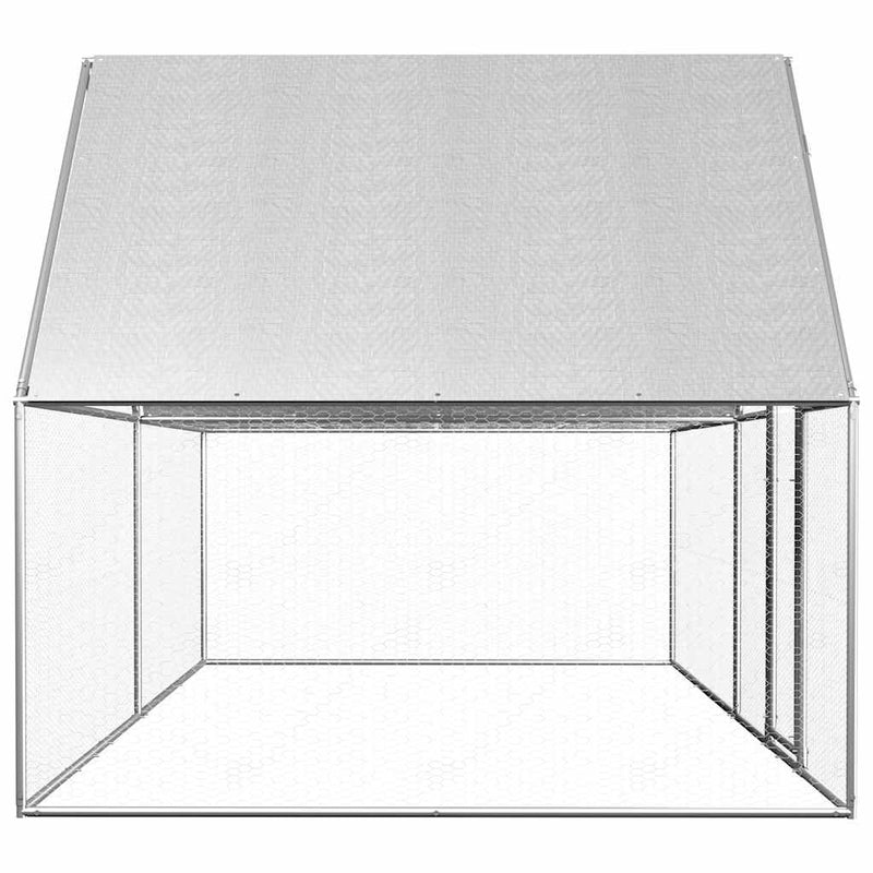 vidaXL horganyzott acél tyúkól 4 x 2 x 2 m