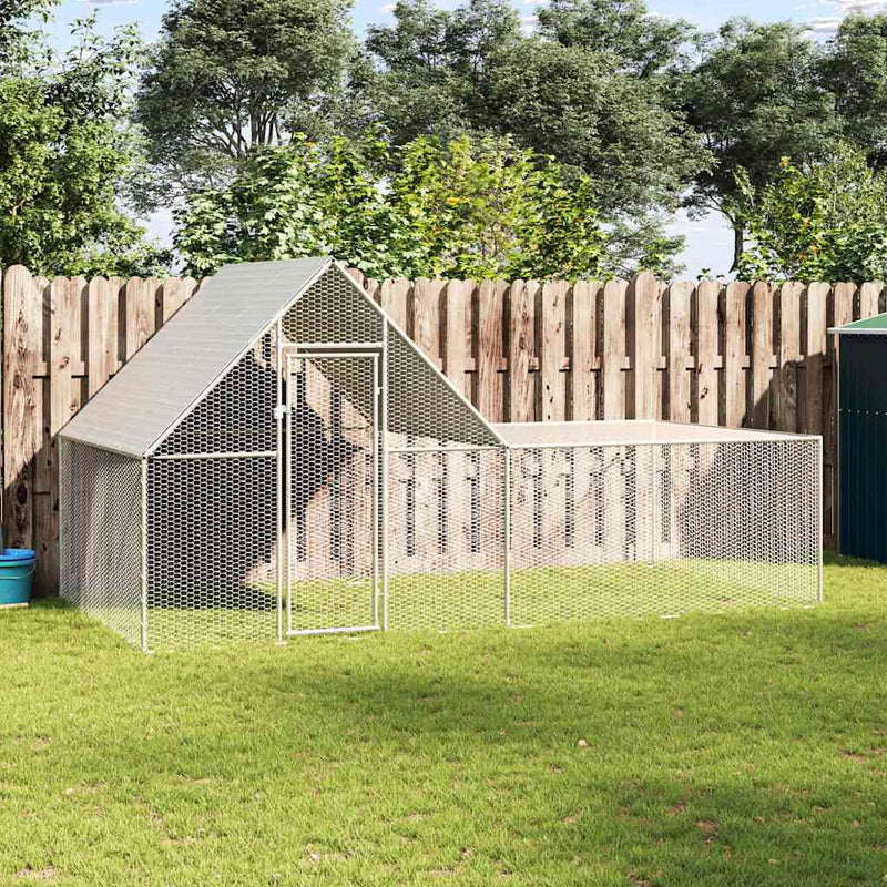 vidaXL horganyzott acél tyúkól 4 x 2 x 2 m