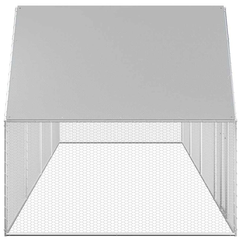 vidaXL horganyzott acél tyúkól 8 x 2 x 2 m