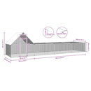 vidaXL horganyzott acél tyúkól 8 x 2 x 2 m