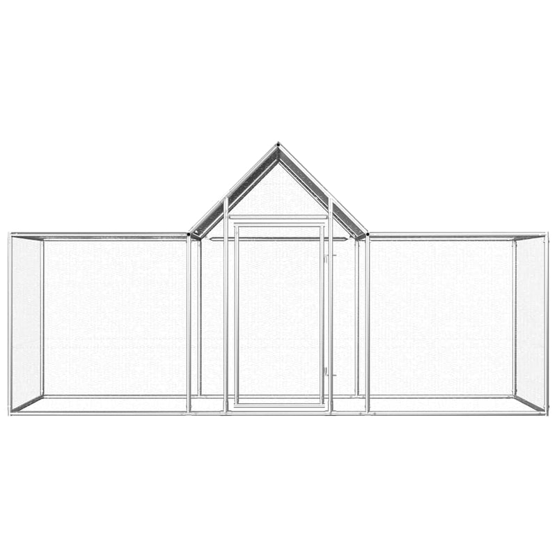 vidaXL horganyzott acél tyúkól 3 x 1 x 1,5 m