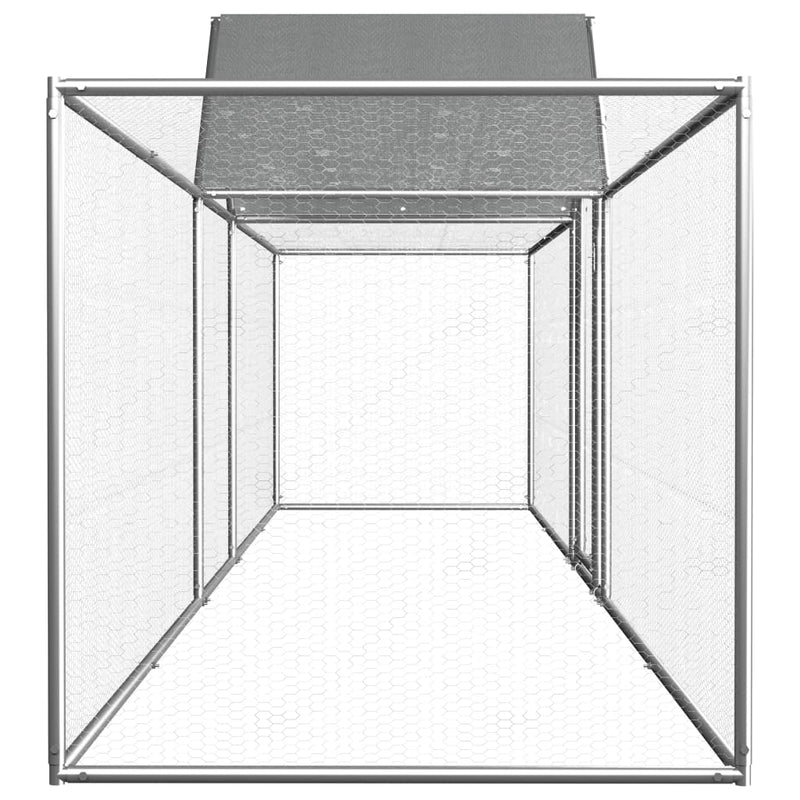 vidaXL horganyzott acél tyúkól 5 x 1 x 1,5 m