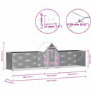 vidaXL horganyzott acél tyúkól 5 x 1 x 1,5 m