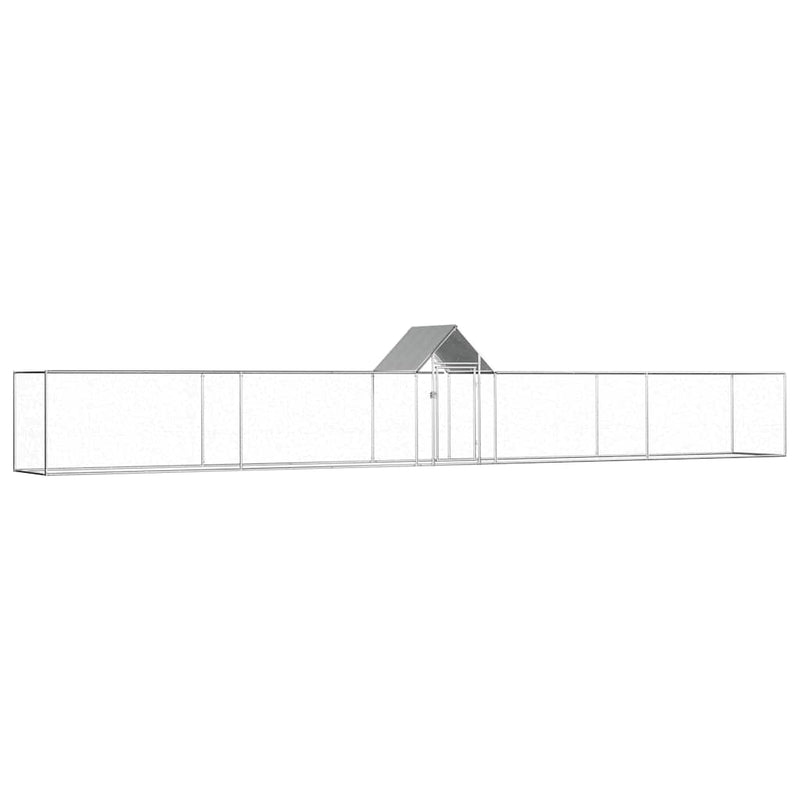 vidaXL horganyzott acél tyúkól 9 x 1 x 1,5 m