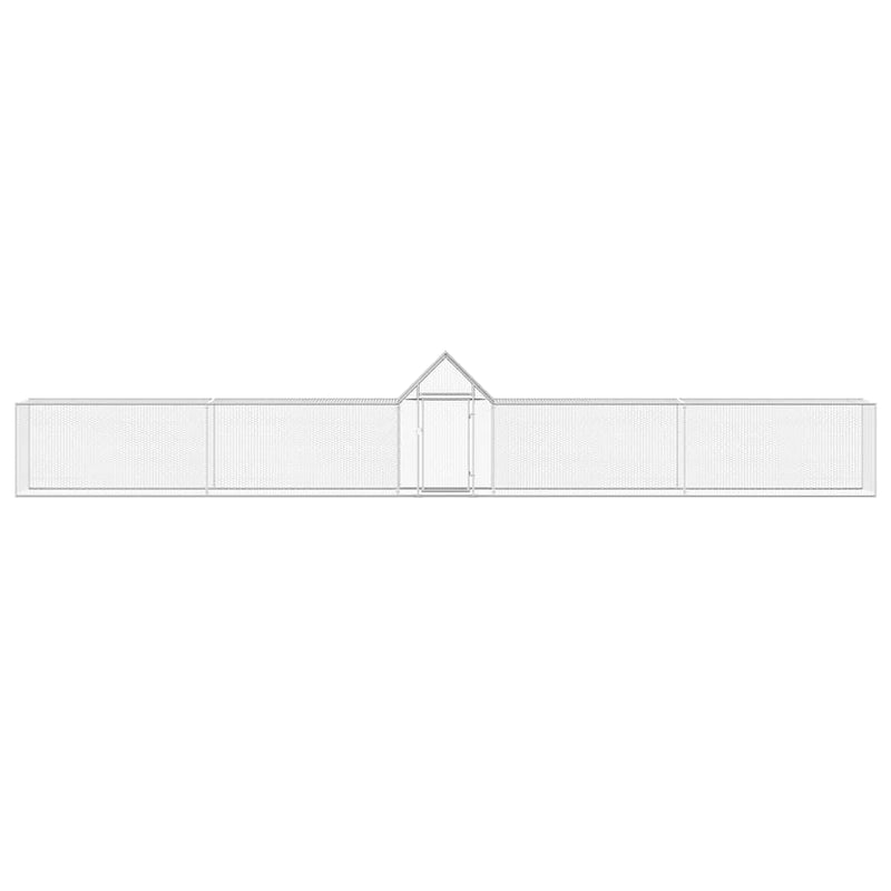 vidaXL horganyzott acél tyúkól 9 x 1 x 1,5 m