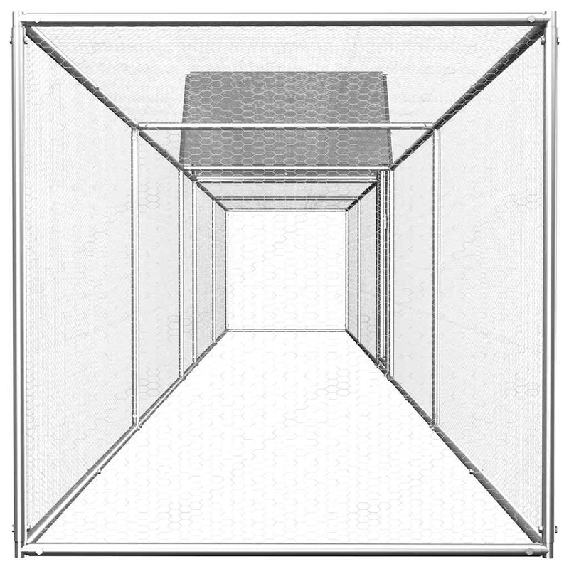 vidaXL horganyzott acél tyúkól 9 x 1 x 1,5 m