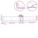 vidaXL horganyzott acél tyúkól 9 x 1 x 1,5 m