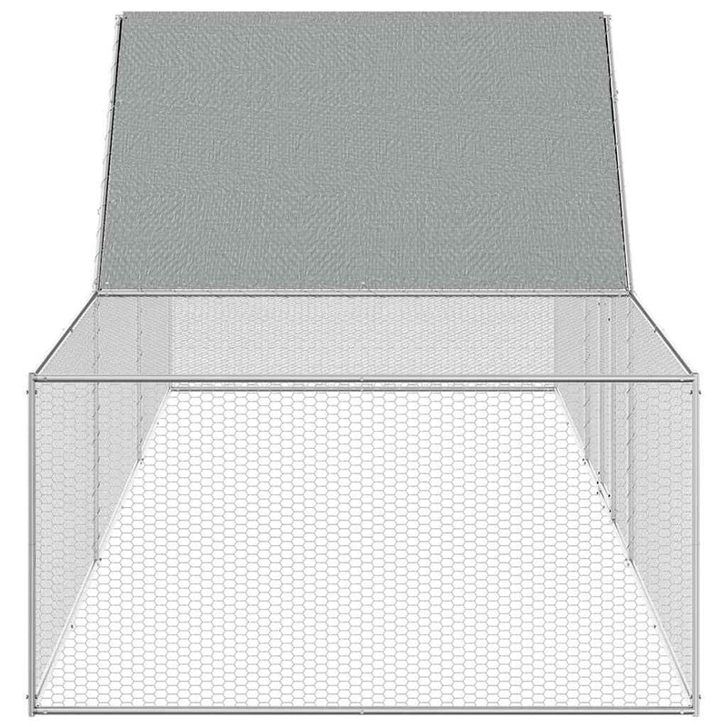 vidaXL horganyzott acél tyúkól 6 x 2 x 2 m