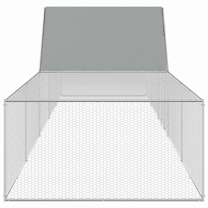 vidaXL horganyzott acél tyúkól 10 x 2 x 2 m