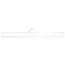 vidaXL horganyzott acél tyúkól 14 x 2 x 2 m