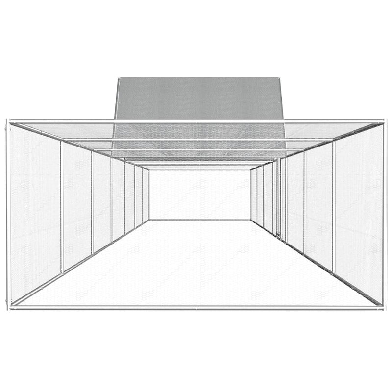 vidaXL horganyzott acél tyúkól 14 x 2 x 2 m