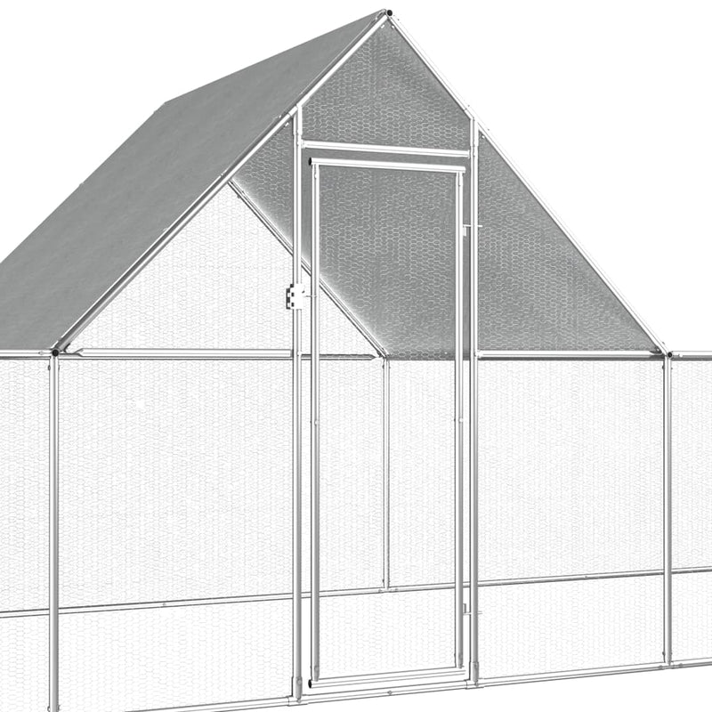 vidaXL horganyzott acél tyúkól 14 x 2 x 2 m