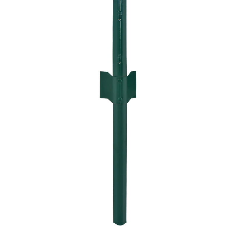 vidaXL zöld acél drótkerítés tartóoszlopokkal 25 x 1,5 m