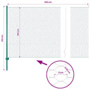 vidaXL zöld acél drótkerítés tartóoszlopokkal 25 x 1,5 m