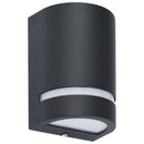 vidaXL 2 db fekete félhenger alakú kültéri fali lámpa 35 W