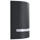 vidaXL 2 db fekete félhenger alakú kültéri fali lámpa 35 W