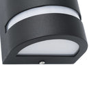 vidaXL 2 db fekete félhenger alakú kültéri fali lámpa 35 W