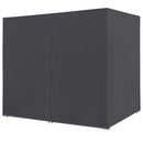 vidaXL szürke polyrattan napozóágy függönyökkel