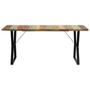 vidaXL tömör újrahasznosított fa étkezőasztal 180 x 90 x 76 cm