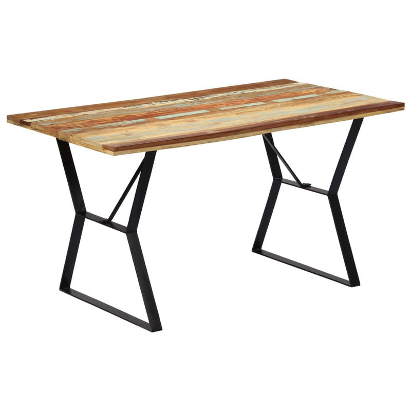 vidaXL tömör újrahasznosított fa étkezőasztal 140 x 80 x 76 cm