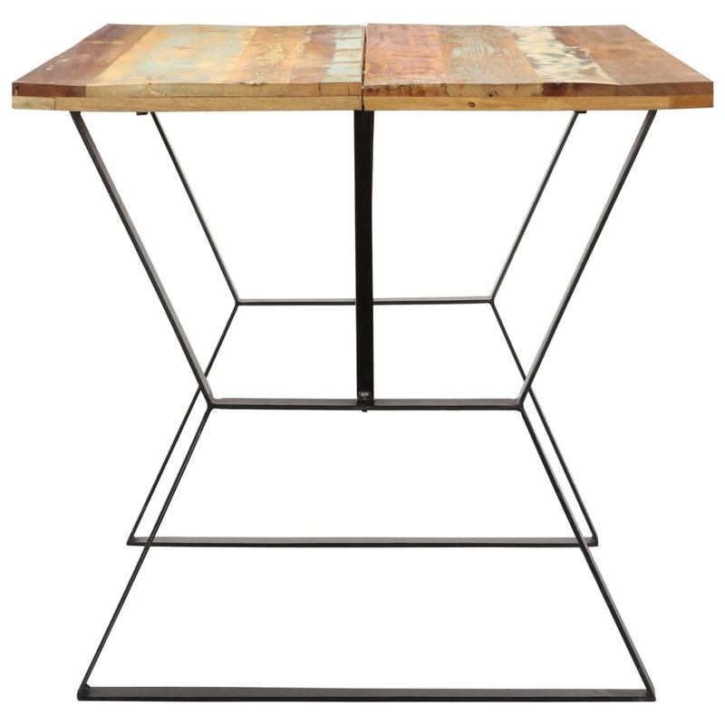 vidaXL tömör újrahasznosított fa étkezőasztal 140 x 80 x 76 cm
