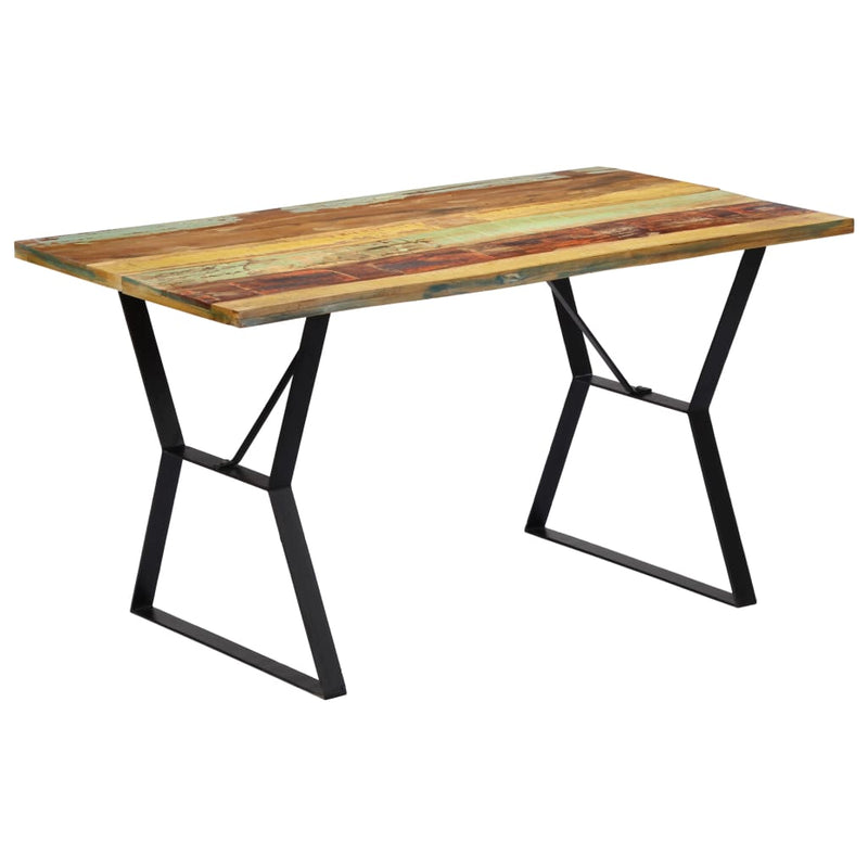 vidaXL tömör újrahasznosított fa étkezőasztal 140 x 80 x 76 cm