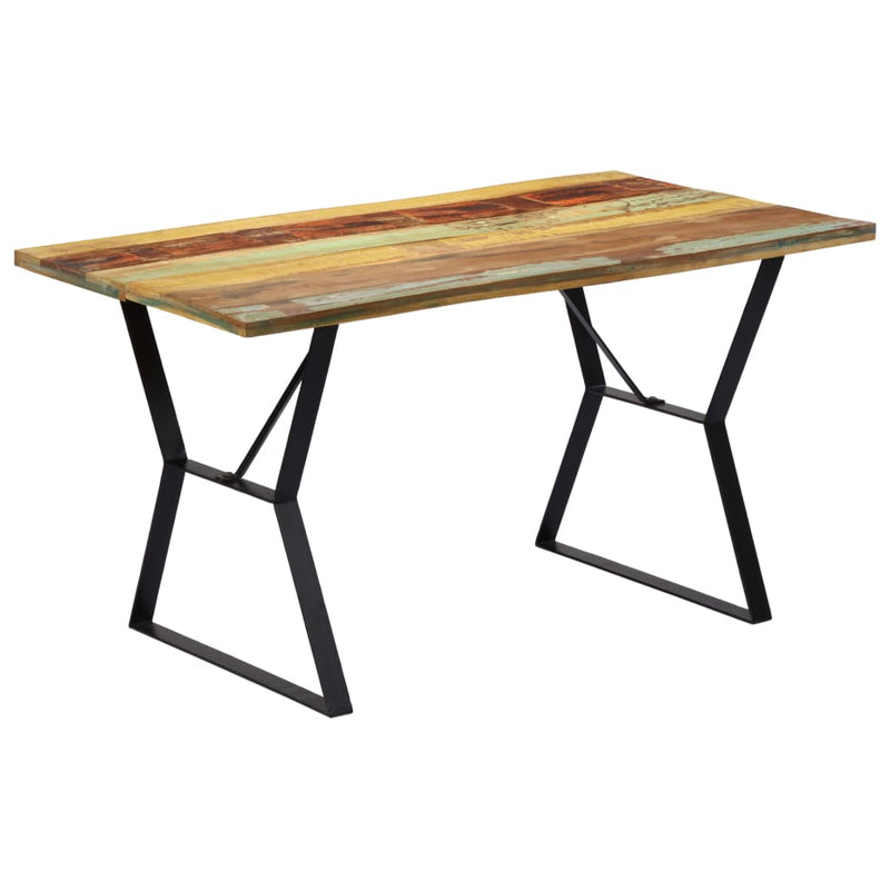 vidaXL tömör újrahasznosított fa étkezőasztal 140 x 80 x 76 cm