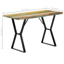 vidaXL tömör újrahasznosított fa étkezőasztal 120 x 60 x 76 cm