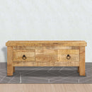 vidaXL tömör mangófa dohányzóasztal 90 x 45 x 35 cm