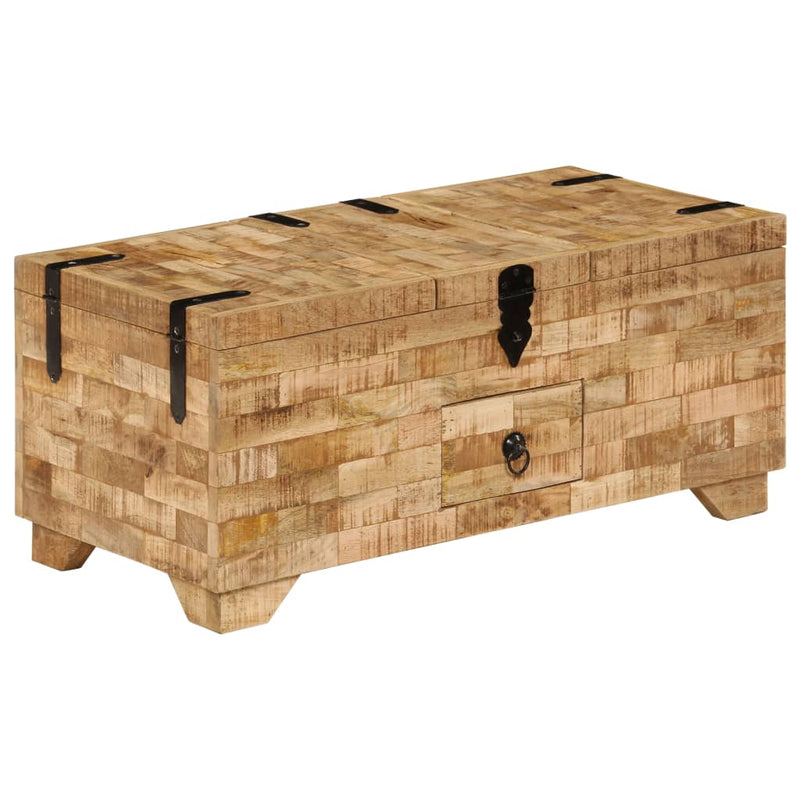 vidaXL tömör mangófa dohányzóasztal 80 x 40 x 35 cm