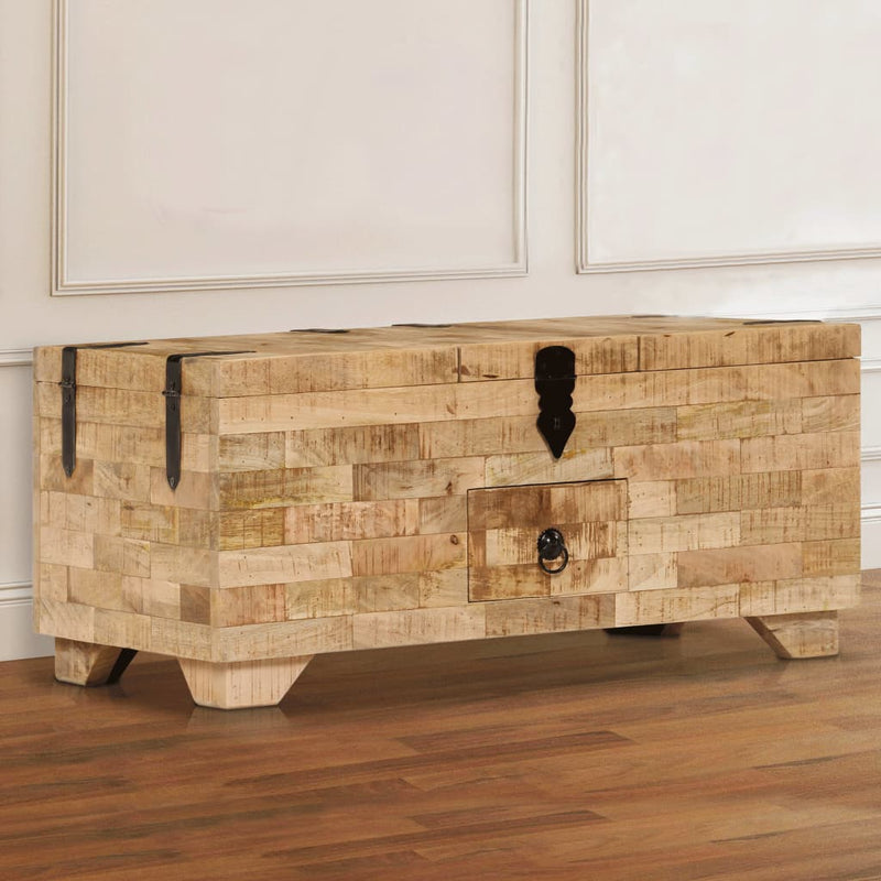 vidaXL tömör mangófa dohányzóasztal 80 x 40 x 35 cm