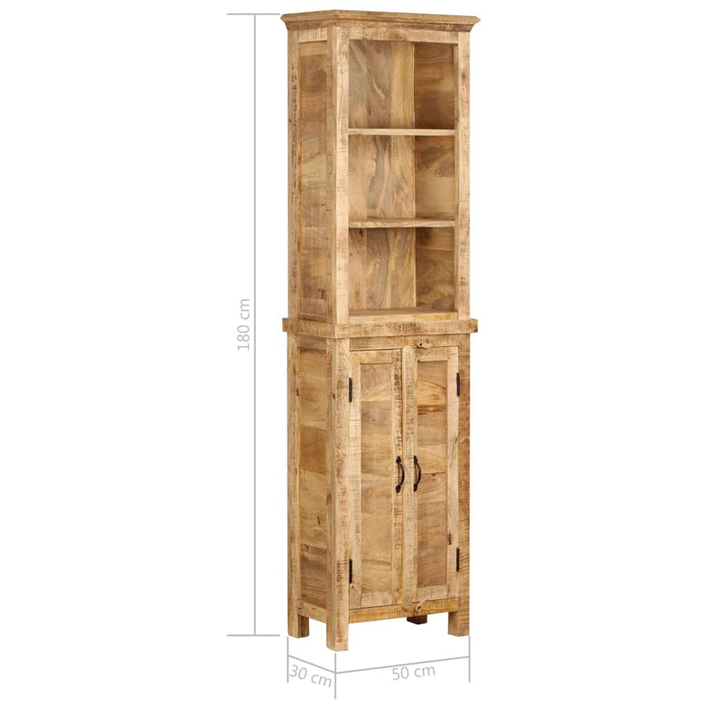 vidaXL tömör mangófa könyvespolc 50 x 30 x 180 cm