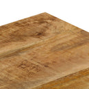 vidaXL tömör mangófa és acél dohányzóasztal 100 x 50 x 35 cm