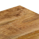 vidaXL tömör mangófa és acél dohányzóasztal 100 x 50 x 35 cm