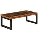 vidaXL tömör újrahasznosított fa és acél dohányzóasztal 100x50x35 cm