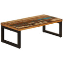 vidaXL tömör újrahasznosított fa és acél dohányzóasztal 100x50x35 cm