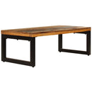 vidaXL tömör újrahasznosított fa és acél dohányzóasztal 100x50x35 cm