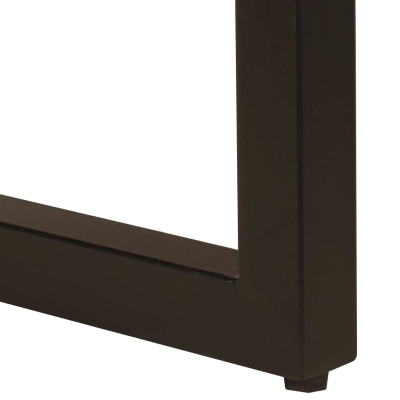 vidaXL tömör újrahasznosított fa és acél dohányzóasztal 100x50x35 cm