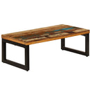 vidaXL tömör újrahasznosított fa és acél dohányzóasztal 100x50x35 cm