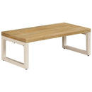 vidaXL tömör mangófa és acél dohányzóasztal 100 x 50 x 35 cm